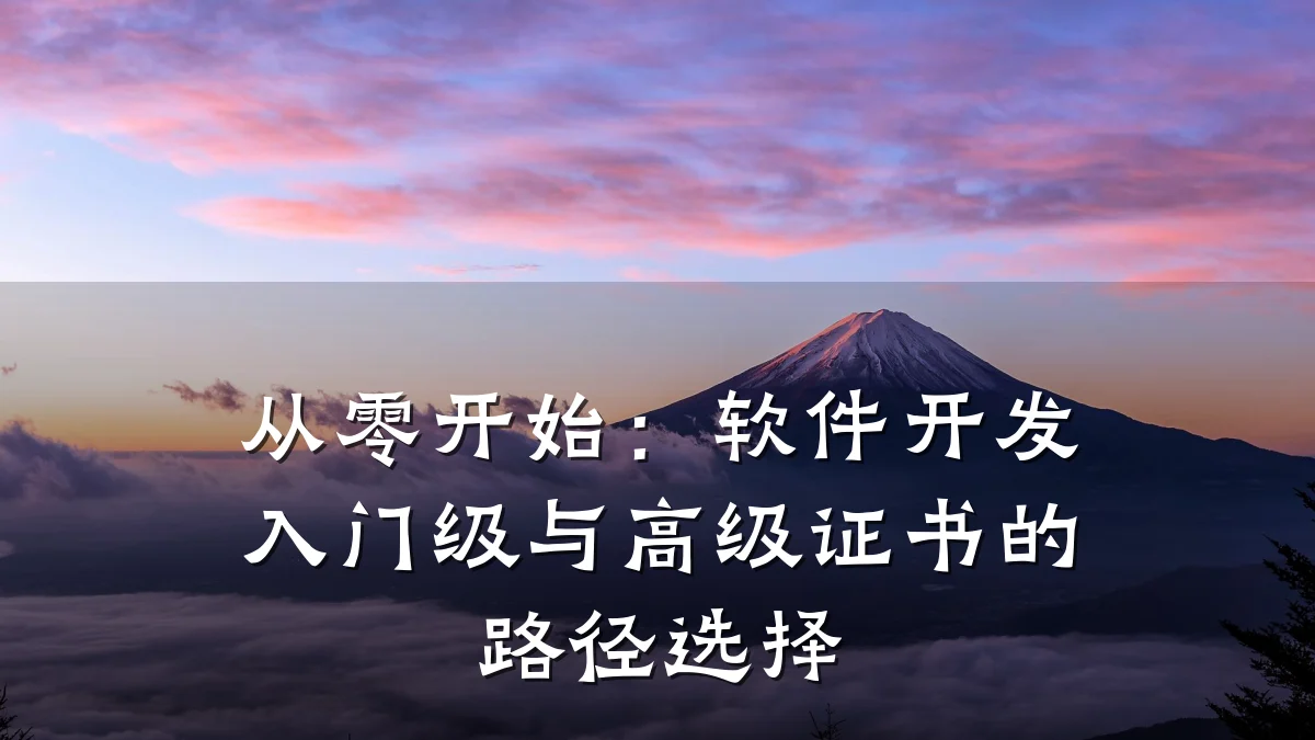 从零开始：软件开发入门级与高级证书的路径选择