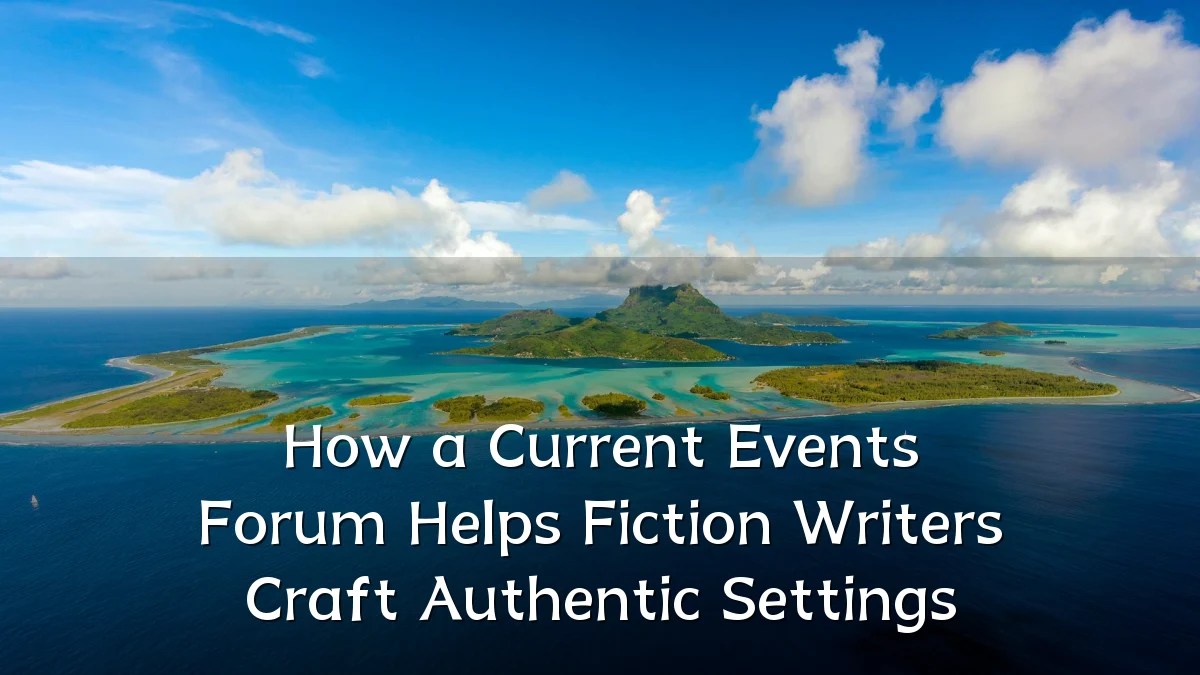 How a Current Events Forum Helps Fiction Writers Craft Authentic Settings