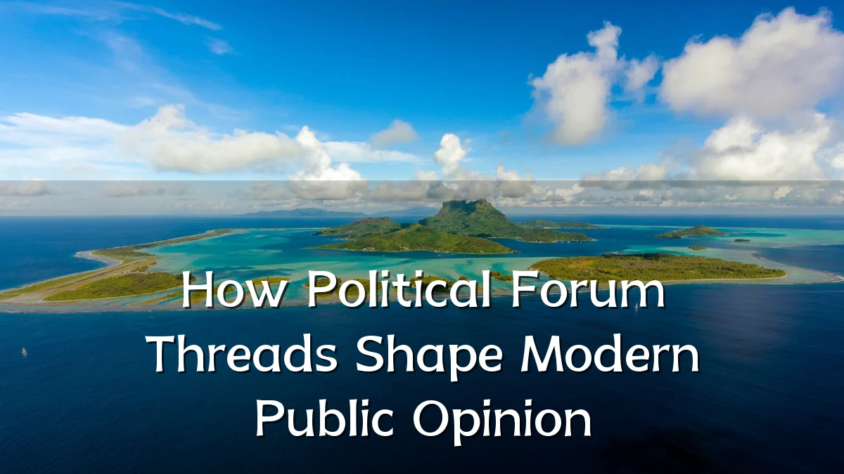 How Political Forum Threads Shape Modern Public Opinion