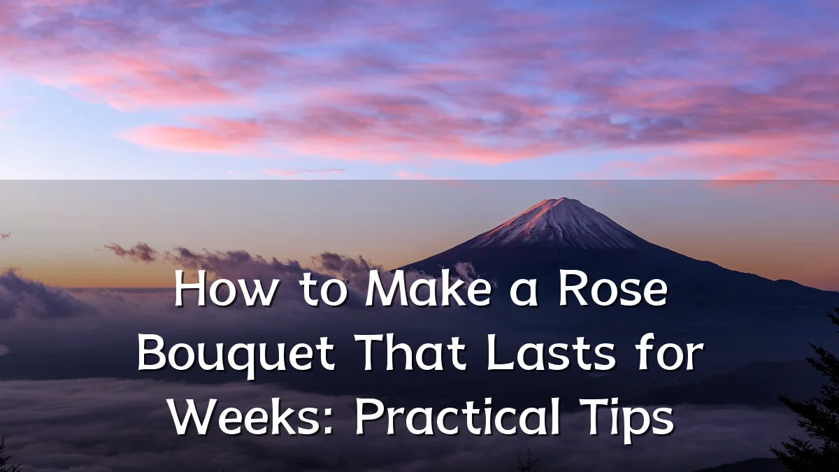 How to Make a Rose Bouquet That Lasts for Weeks: Practical Tips